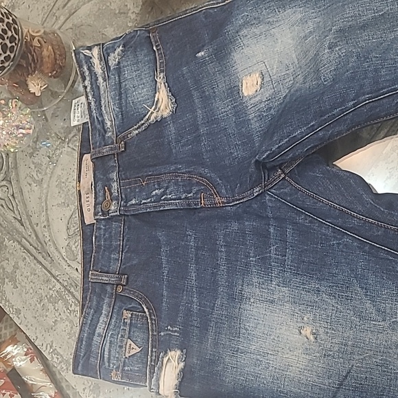 Guess DYLAN TAPERED LEG HELMET WASH DISTRESSED JEANS 34 EURO STYLE - Picture 4 of 15